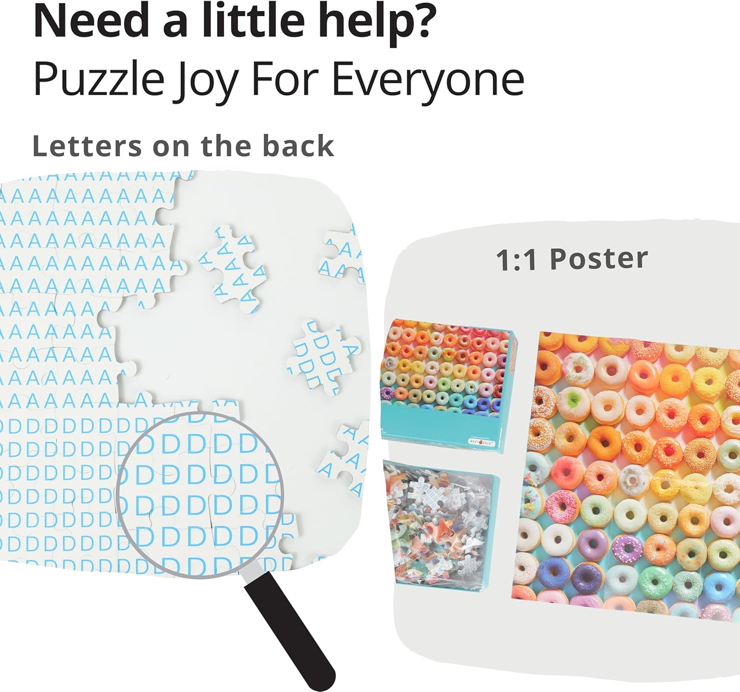 Donuts, 300 Pieces Jigsaw Puzzles, Moderate Challenge, Family Game Nights, Finish Size 20.5 * 15.0 In image number 2