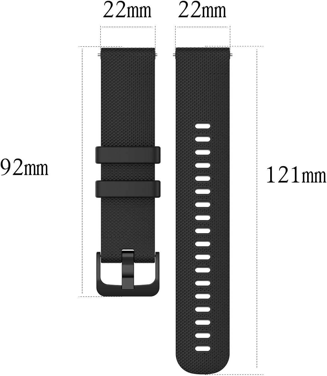 (3 Pack)T Tersely Compatible for Garmin Venu 4 45Mm/3/Forerunner 265 /Vivoactive 4 45Mm / Forerunner 255 /Forerunner 255 Music/ Venu 2, 22Mm Silicone Straps Sport Watch Band Quick Release Strap for Garmin Smartwatch image number 3