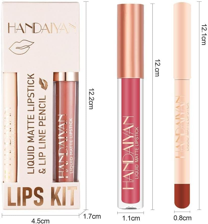 Matte Nude Brown Lipliner Pencil Lipsticks 12 Colors Tool Kit Lip Red Makeup F0J1 Lipgloss Non-Sticky Velvet Sexy Waterp image number 1