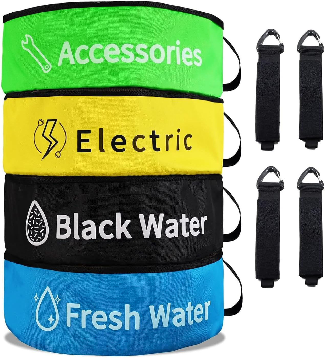 RV Hose Storage Bag of 4 Pack, Camper and RV Accessories Storage Bags, RV Utility Bag, Waterproof RV Hose Bag Storage for Sewer Hose, Waste Hose, Fresh Water Hose, Electrical Cords - 4 Color image number 5