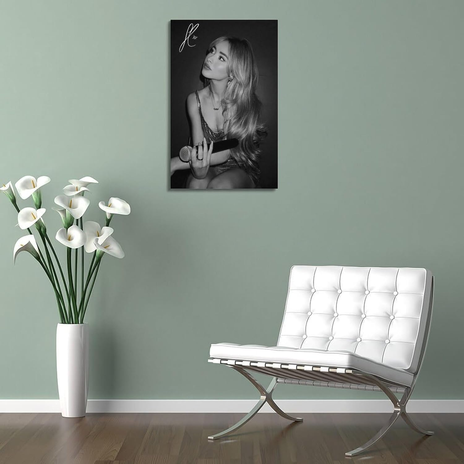Wall Art Sabrina Carpenter Canvas Poster Poster Canvas Painting Wall Art Picture Home Decor Print for Bedroom Living Room Dorm Study Bar Office 08X12Inch(20X30Cm) image number 1