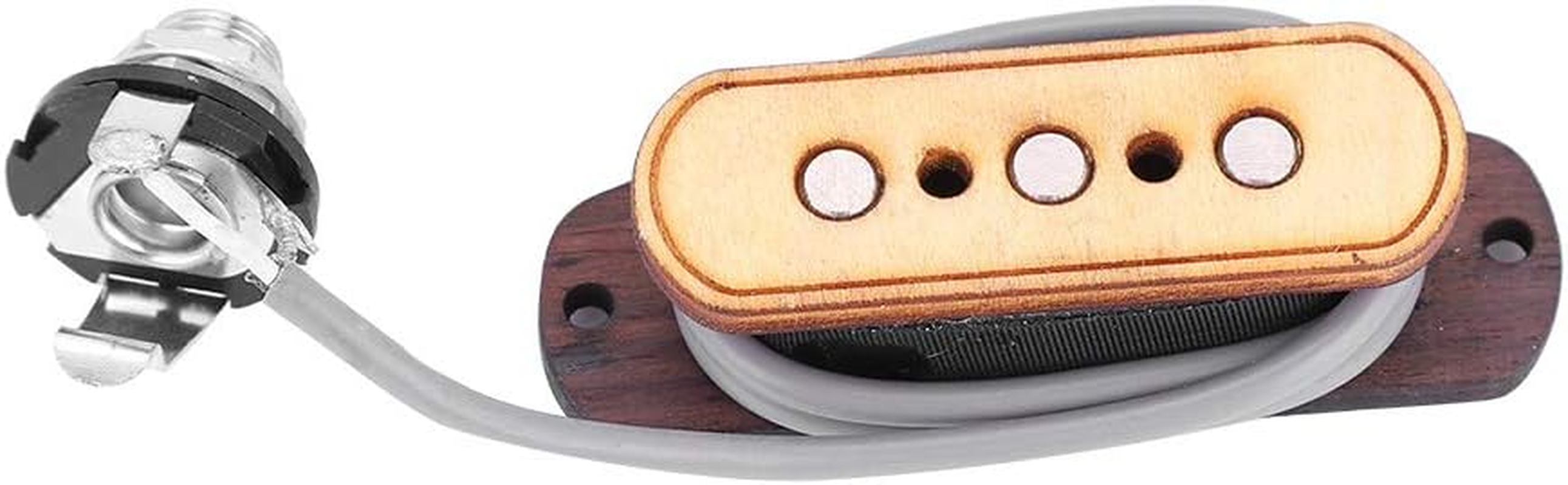 3 String Guitar Pickup, Pre Wired 3 String Pickup Input Jack Repair Parts Replacement for Cigar Box Guitar Performance Accessories image number 3