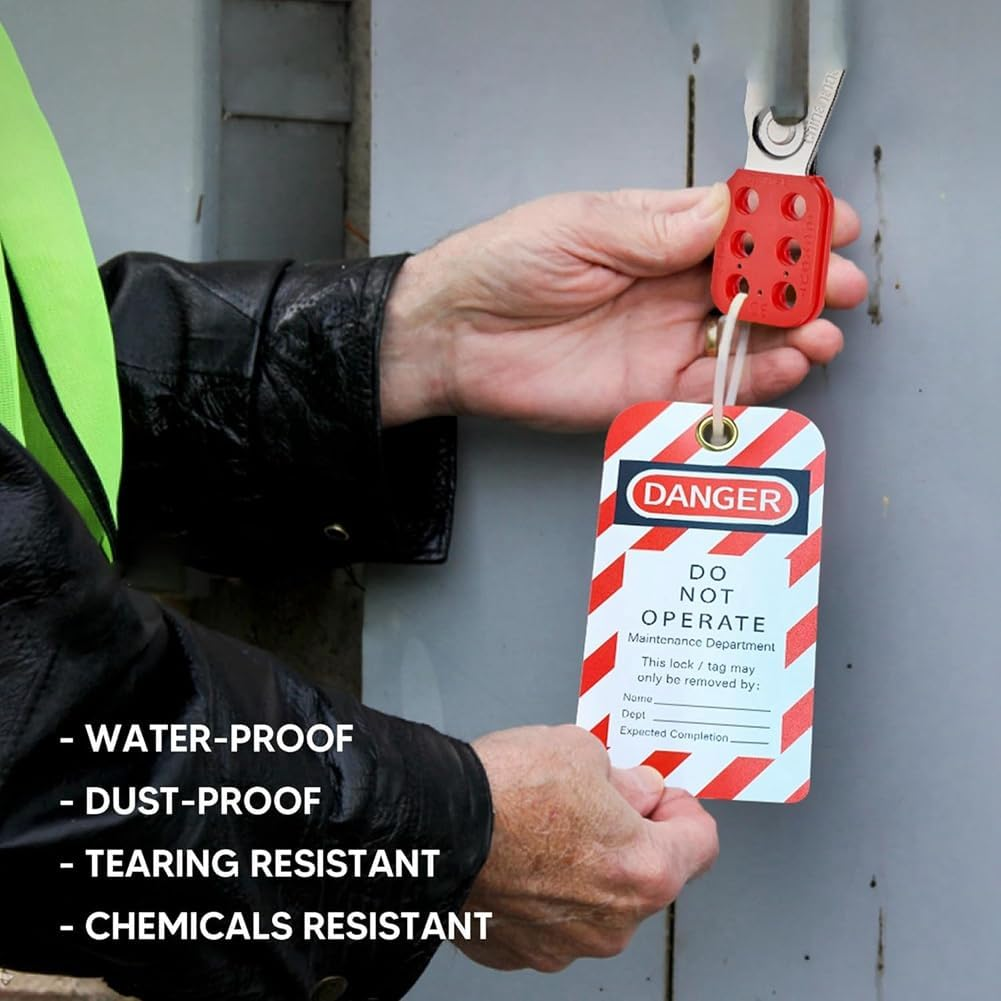 Tear & Water Tags 3 X 5.75-Inch, 40 Danger Do Not Operate Tags with 40 Zip Ties Parts