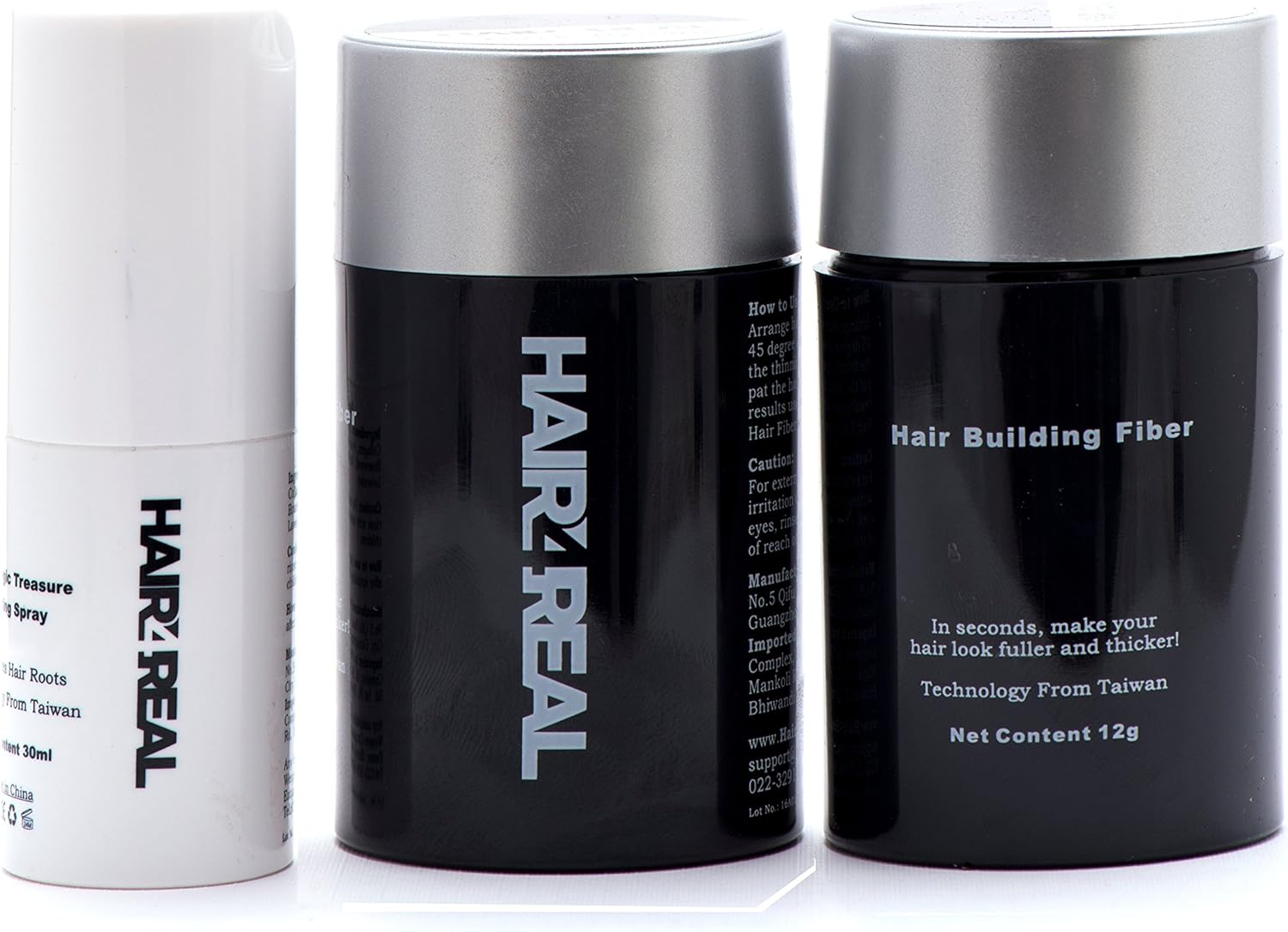 12Gx2 (Total 24G) Black Hair Thickening Fibers with Locking Spray 30Ml (Pack of 3) image number 6