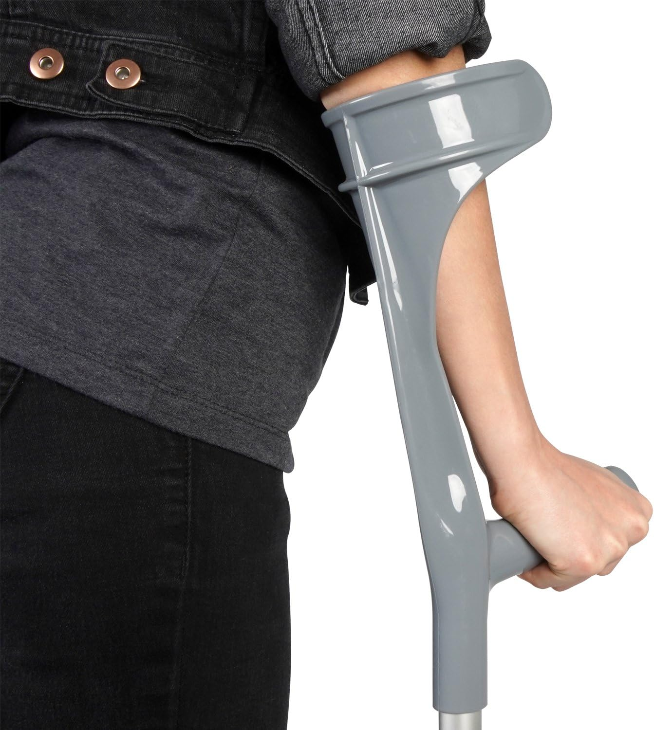 Soles Aluminum Forearm Crutch (SLS806GR) - Gray image number 3