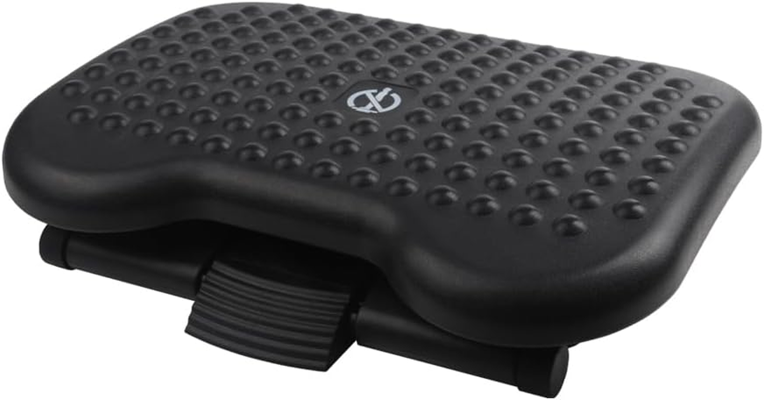 Adjustable under Desk Footrest,Ergonomic Foot Stool, Massage Foot Step,Tilting Footres,Office Pedal, for Improved Posture, Siatica and Orthopedic Relief image number 5
