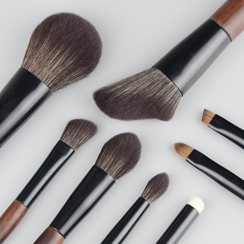 Makeup Brushes Set 12 Pcs Mini Travel Makeup Brush Set with Case, Travel Brush Set for Loose Powder, Contour, Blush, Concealer, Eyeshadow, Brow Brushes Tool Kit