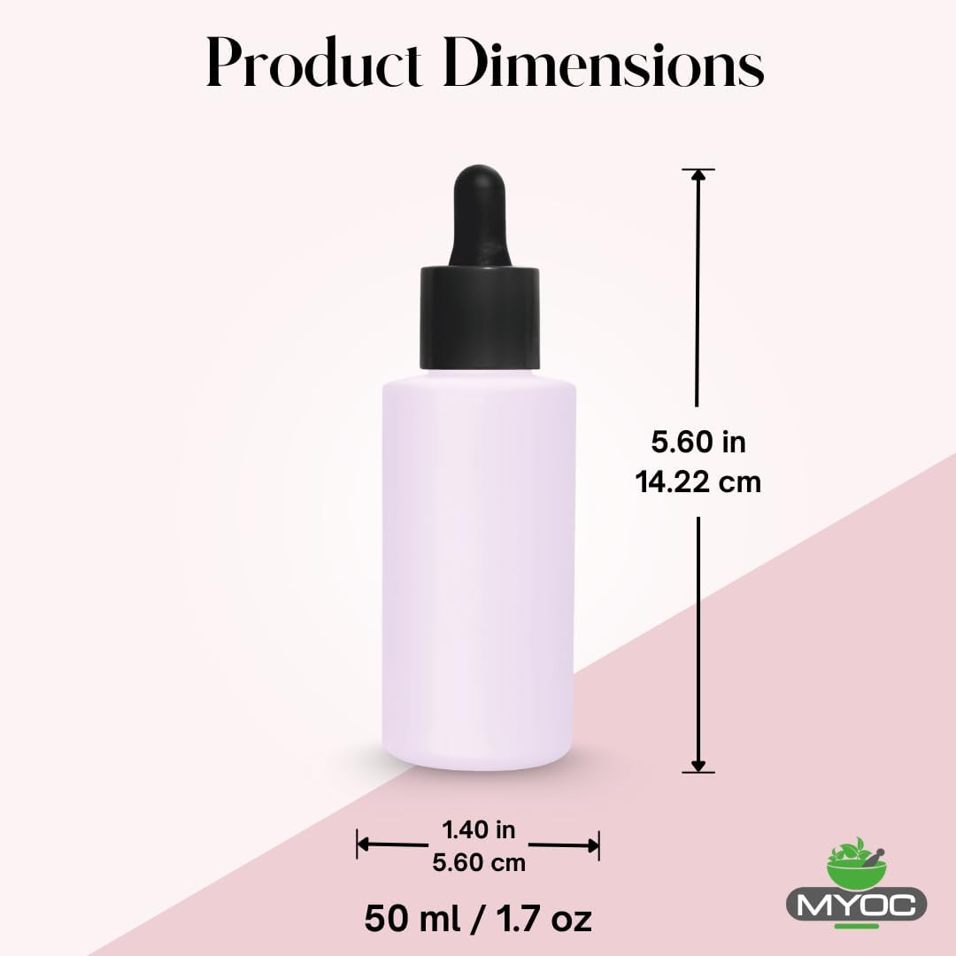 Lilac Colour Glass Dropper Bottle for Essential Oils | Set of 4 | 50Ml | Elegant & Durable | Includes Funnel | Ideal for DIY Beauty & Aromatherapy image number 3