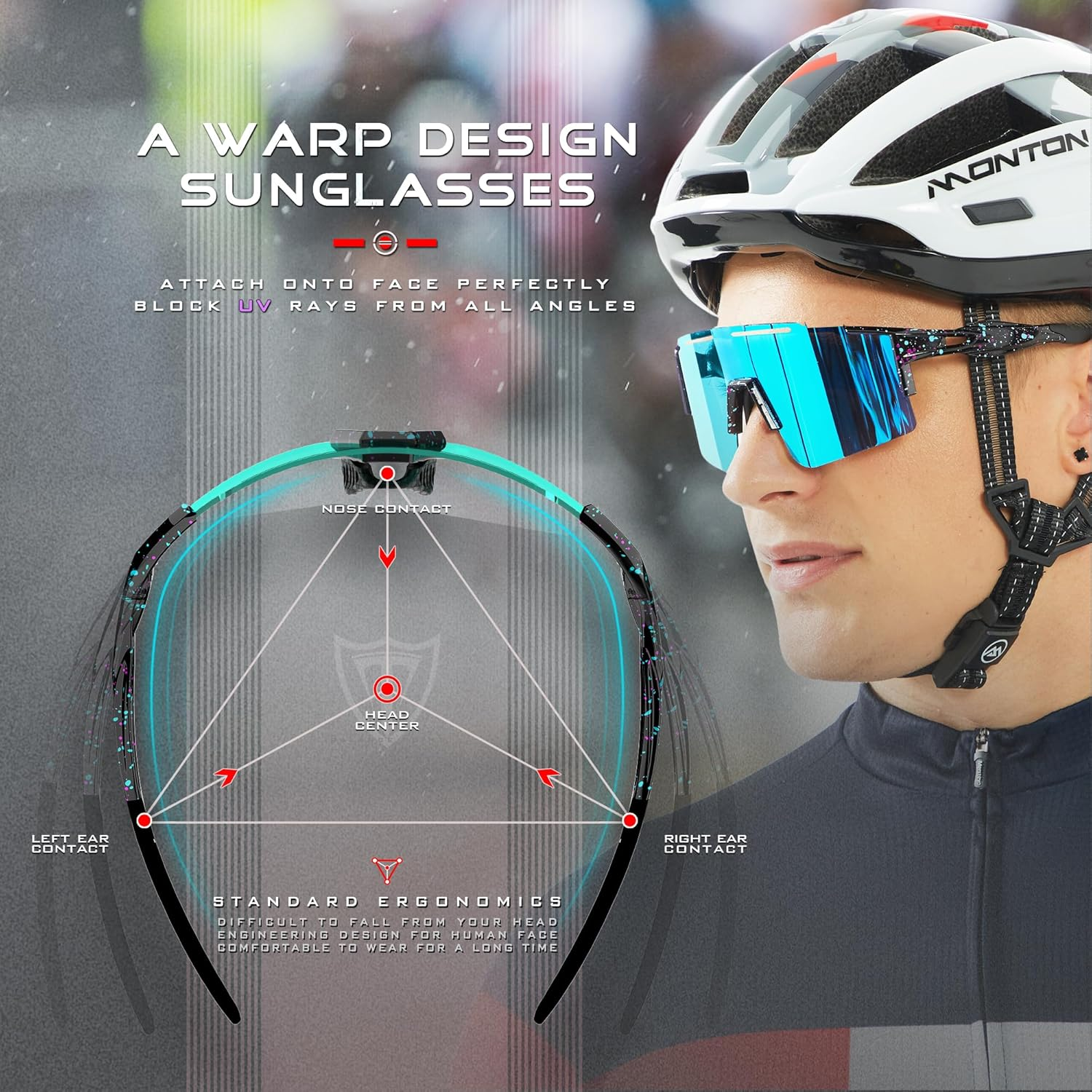 ATTCL Sports Sunglasses Polarized for Men Women: Shockproof Wraparound Running Sunglasses UV400 Protection for Cycling Fishing Golf Baseball Driving image number 1