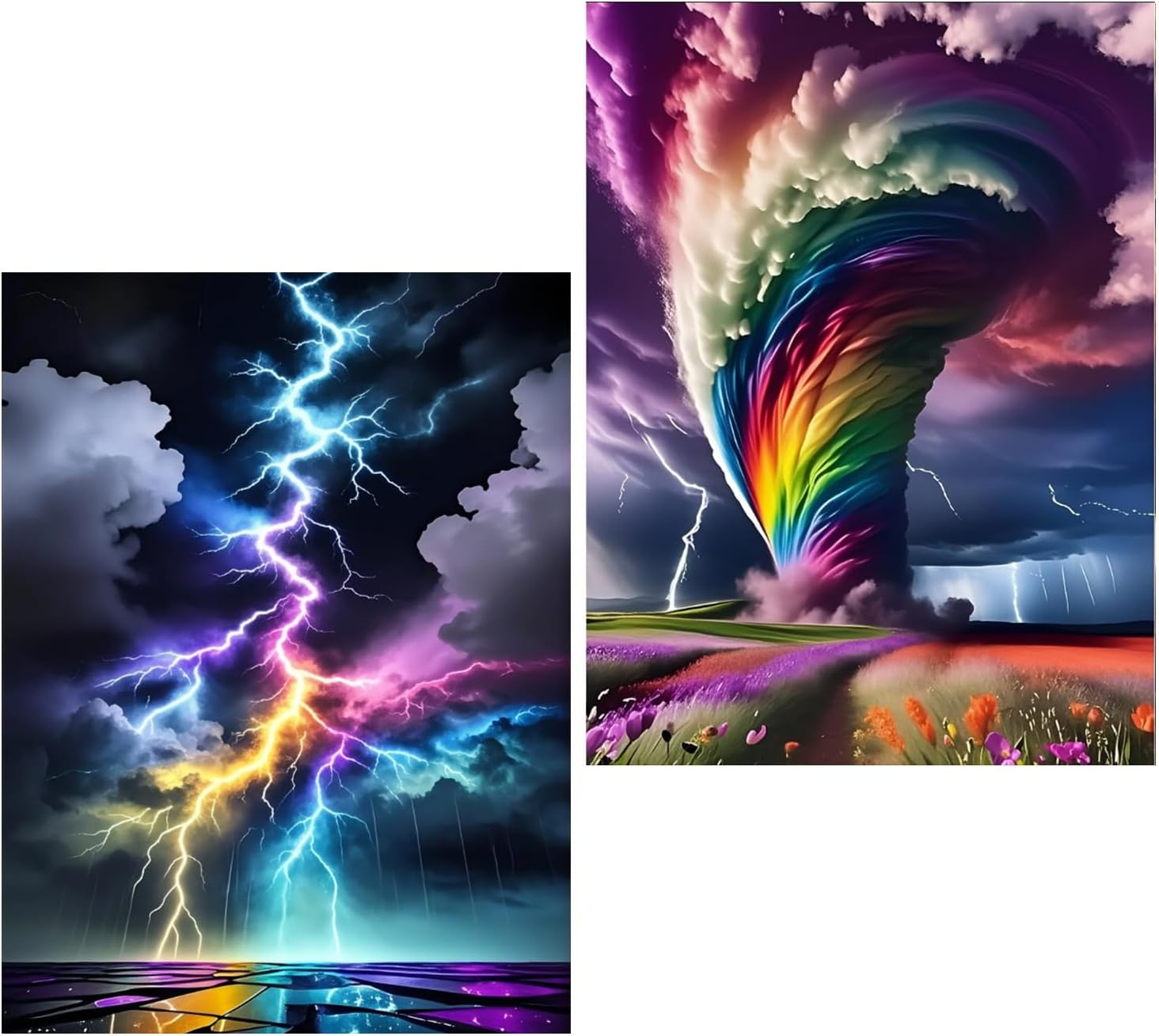 Clendo 5D Diamond Painting Kits for Adults - DIY Colorful Dragon Diamond Art Kits for Beginner Full Drill Cute Diamonds Painting Gem Art for Home Wall Decor 14X14Inch