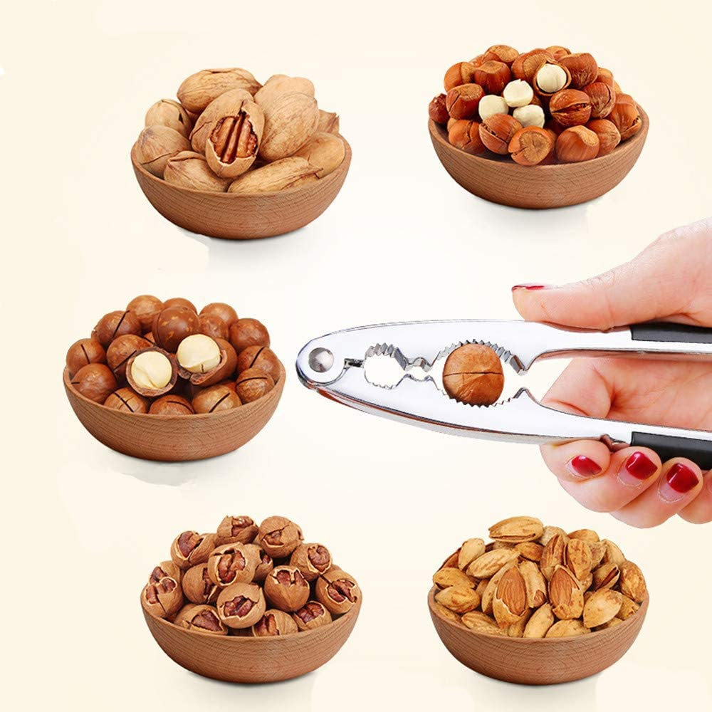 Nut Crackers Chestnut Opener Seafood Sheller Heavy Zinc Alloy Nutcracker Pecan Walnut Plier Clip Tool with Good Grips Kitchen Utensils image number 3