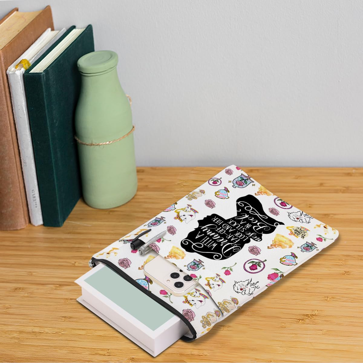 Cartoon Merchandise Book Sleeve Book Cover Book Lovers Gifts Princess Gifts Book Club Gifts Bookish Gifts Book Protector Book Gifts for Readers Librarian Mothers Day Graduation Birthday Gifts image number 4