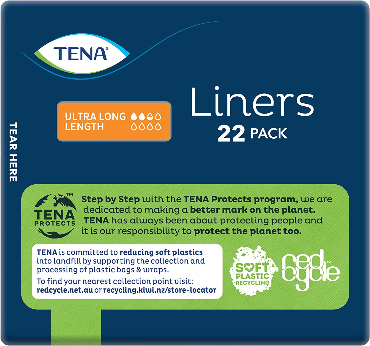 TENA Ultra Long Length Liner, Light Incontinence, Pack of 22 image number 4