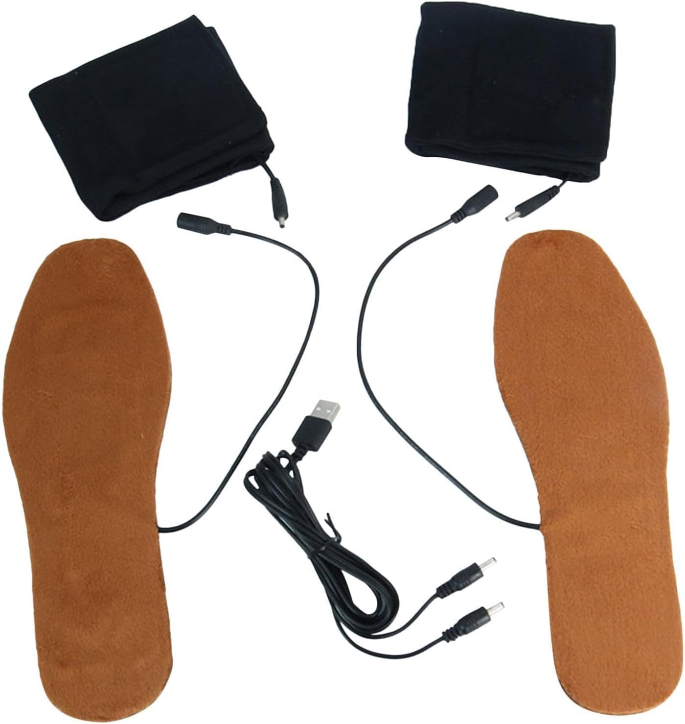 Heated Shoe Inserts Rechargeable - Electric USB Heated Insole,Cuttable Thermal Insoles, Foot Warmer for Outdoor Hunting Fishing Hiking Camping Unisex, Size 36-39/39-44 image number 5