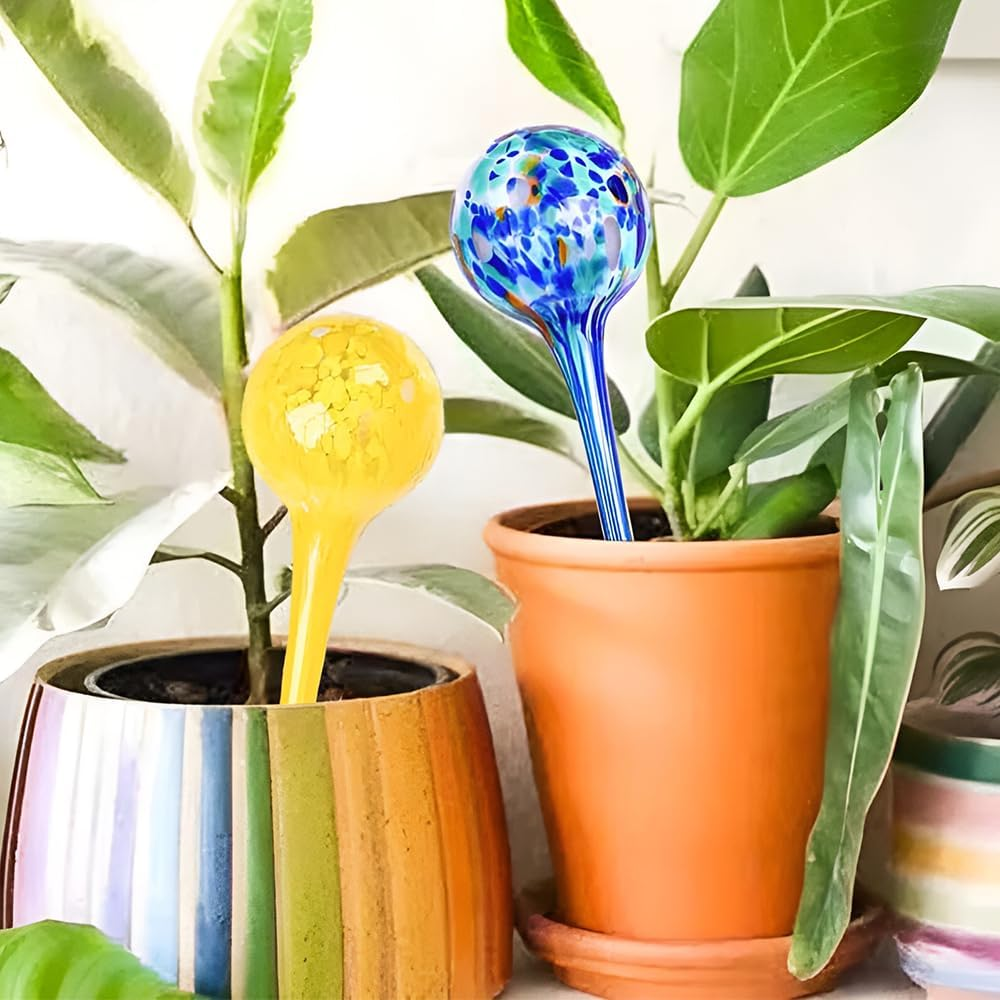 TOMVAES 6 PCS Plant Watering Bulbs,Self-Watering Globes,Garden Water Device Watering Bulbs,15 Cm Self Watering Planter Insert,Glass Plant Watering Devices for Indoor and Outdoor Plants Waterer image number 4