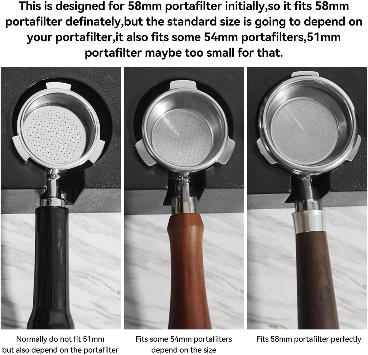 Coffee Tamping Station Anti-Slip Plastic Espresso Tamper Stand Solid Holder for Portafilters, Tamper and Distributor (Black image number 1