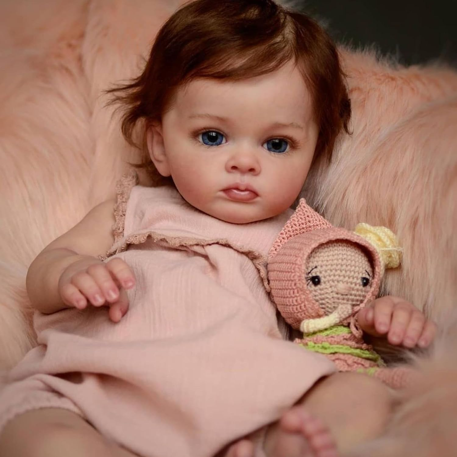 Reborn Baby Dolls Reborn Dolls 22 Inch - Realistic Baby Doll Toddler Girl Lifelike Baby Vinyl Limbs & Soft Full Silicone Baby Feeding Kit Toys Birth Certificate Accessories Gifts for Kids Age 3+ image number 1