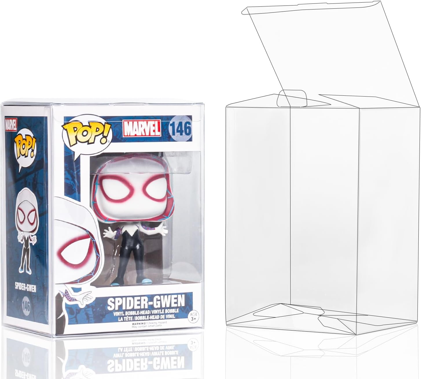 Baskiss 20 Pack Protector Case for Funko Pop 4 Inch Figures, Ultra Thick 0.5Mm Scratch Resistant PET Crystal Clear Heavy Duty Display Box, No Film to Peel, Scratch-Resistant and Waterproof (20)