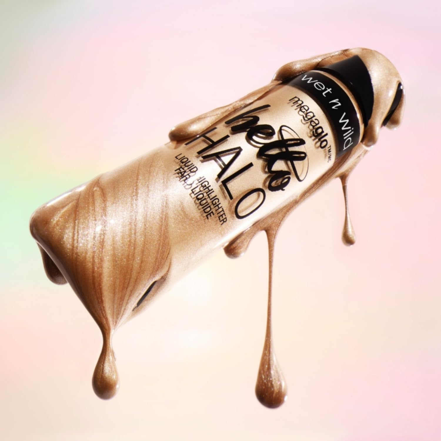 Wet N Wild Megaglo Hello Halo Liquid Highlighter Makeup, Shimmer, Rose Gold Halo, Goodbye image number 1