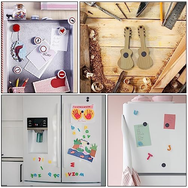 TRYMAG Small Ceramic Magnets for Crafts with Adhesive Backing, 70Pcs round Disc Magnets Flat Circle Ceramic Magnets, Ferrite Industrial Craft Magnets for Button, Hobbies, School, DIY-0.78"D X 0.19"H image number 3