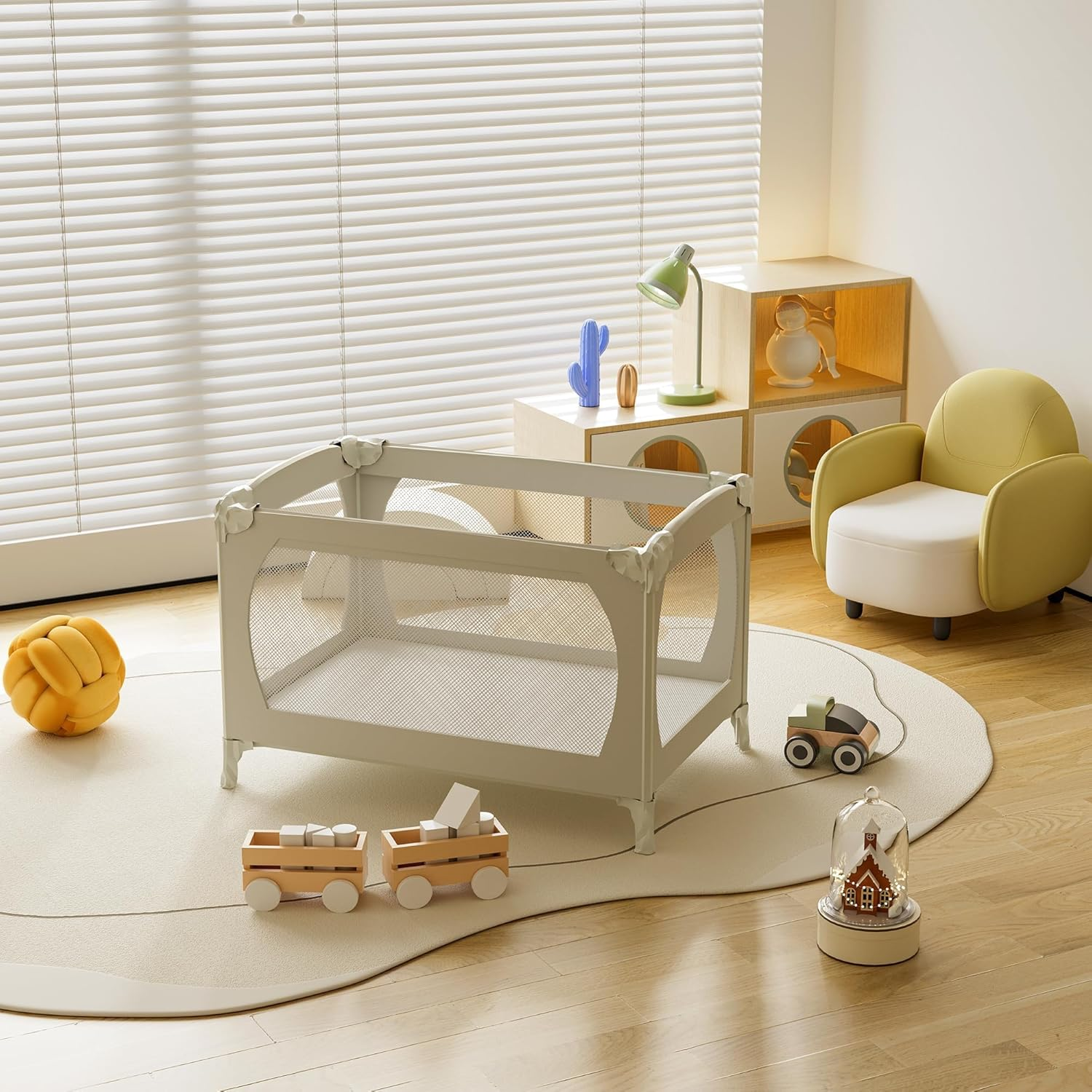 Baby Cot Mattress 38''X26''X1.5'', Waterproof Pack and Play Mattress with Removable Zipper Cover and Carrying Bag, Portable Crib Mat, Memory Foam Pad, for Playpens, Portacot image number 6