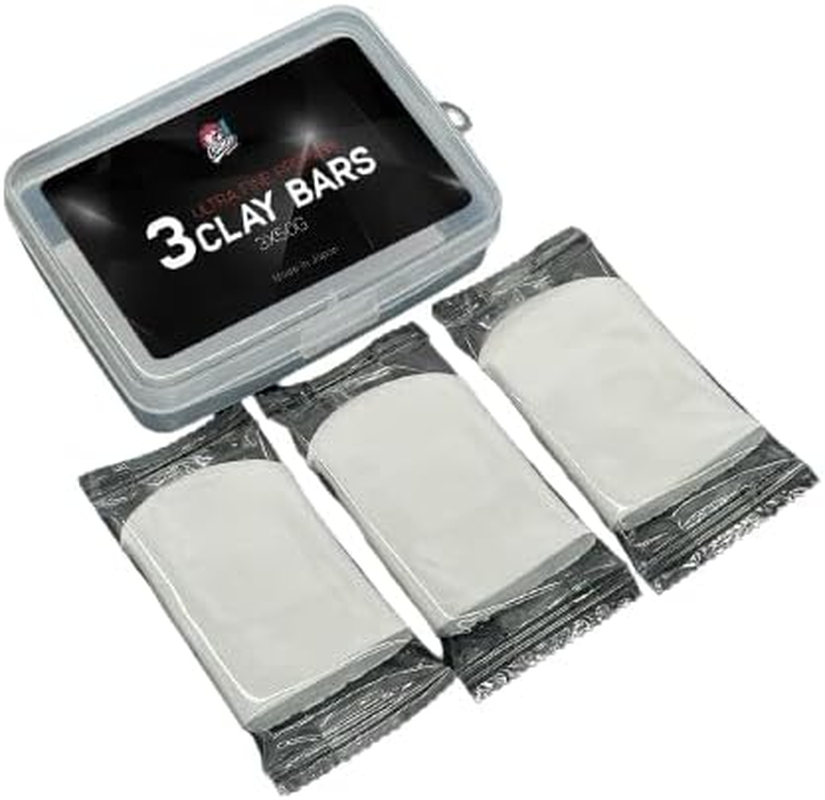 Cobra WRAP TOOLS Ultra Fine Premium 3 Clay Bars - Detailing Clay Bar Cleaner for Cars - Cleans All Paint Types & Clear Coats - Perfect for Comprehensive Car Detailing & Smooth Finish | (3X50G Kit)