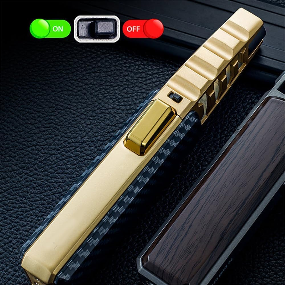 Brightfire Rechargeable Torch Lighter, Big Jet Butane Torch Lighters, Windproof Straight Torch Blue Flame Lighter, Turbine Jet Lighter Torch Heavy Duty Bright Fire Lighter (Black) image number 4