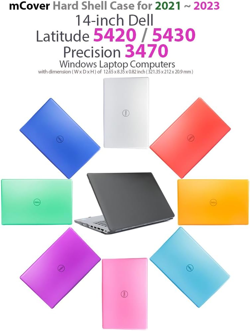 Mcover Case Only Compatible for 2021 ～ 2023 14-Inch Dell Latitude 5420 5430 Windows Notebook PC (NOT Fitting Any Other Dell Models) - Black - Blue image number 3