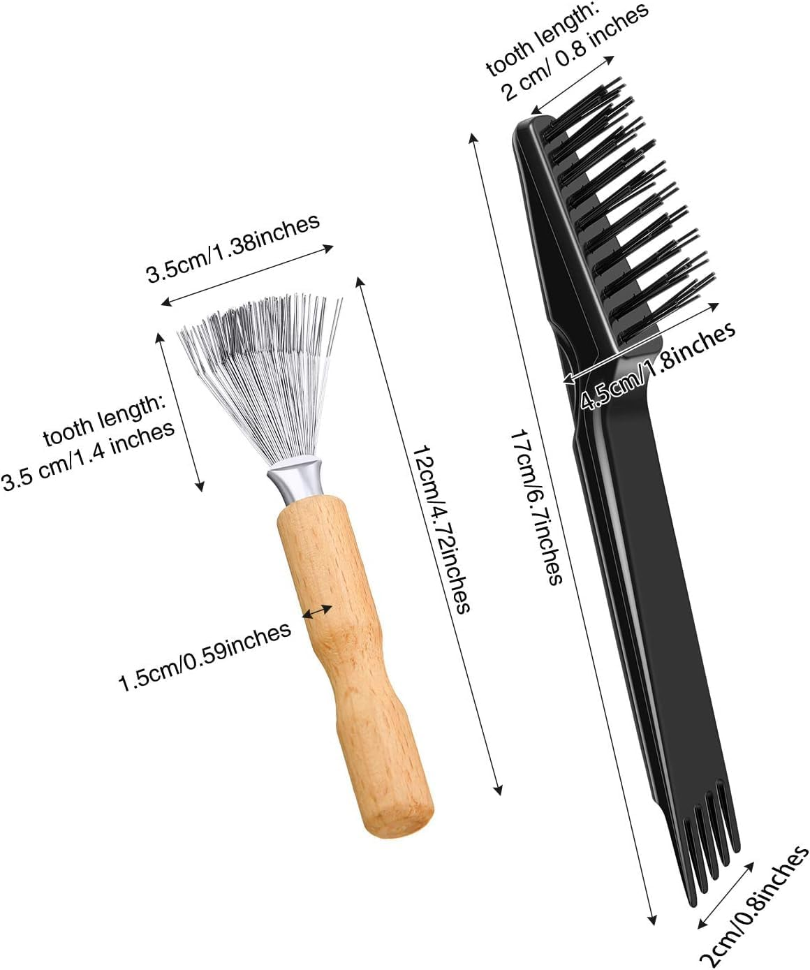 Hair Brush Cleaning Tool, WADY 2Pcs Hair Brush Cleaner, Comb Cleaning Brush Comb Cleaner Brush Hair Brush Cleaner Mini Hair Brush Remover Used to Remove Hair Dust at Home for Home and Salon Use image number 2