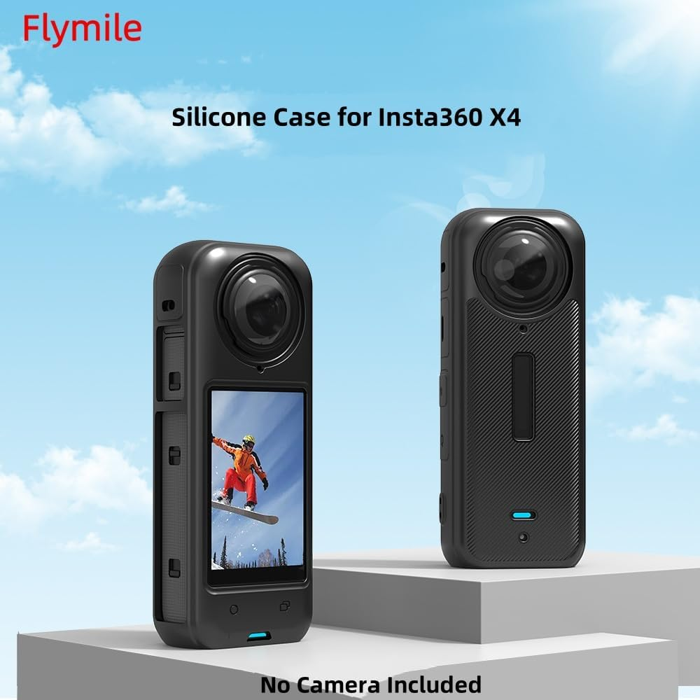 XICEN Insta 360 X4 Protective Case, Insta 360 X4 Accessories, Silicone Case Camera Protective Kit for Insta360 X4, X4 Panoramic Action Camera Protector Sleeve Cover Accessories image number 2