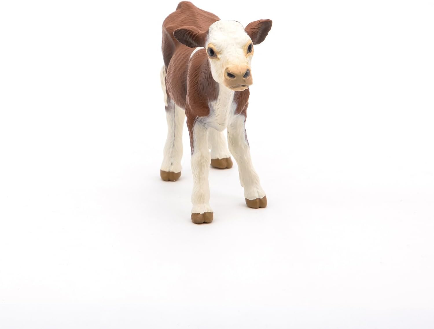 Papo Simmental Calf Figurine, Multicolour, 8Cm Size - Hand-Painted Farmyard Animal Toy, Educational Play for Kids, Collectible for Boys & Girls Ages 3+
