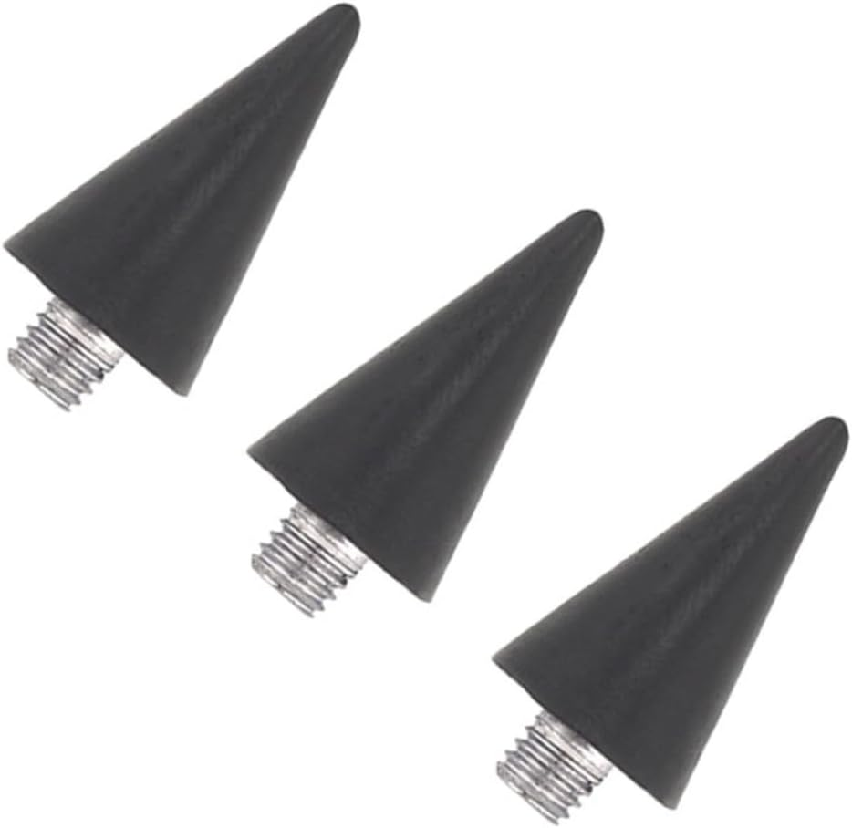 3Pcs Black Acrylic Dotting Pen Tips Nail Art Dotting Tools Replacement Heads for Manicure Rhinestones Picker Wax Head DIY Nail Care Accessories image number 5
