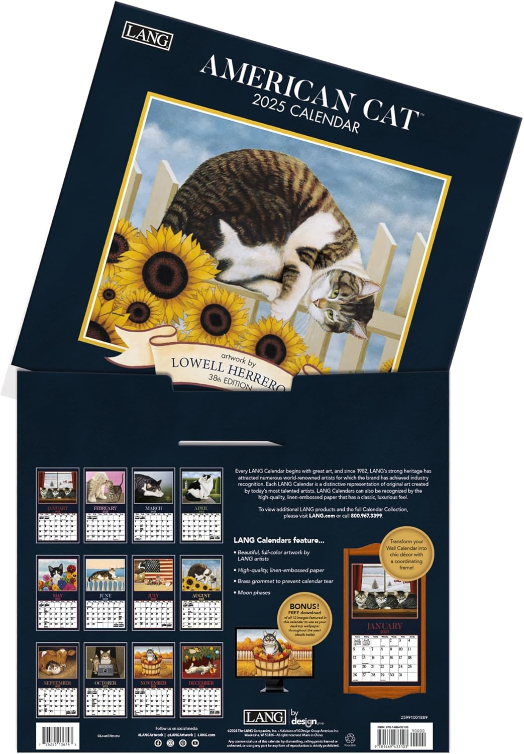 American Cat(Tm) 2025 Wall Calendar image number 1