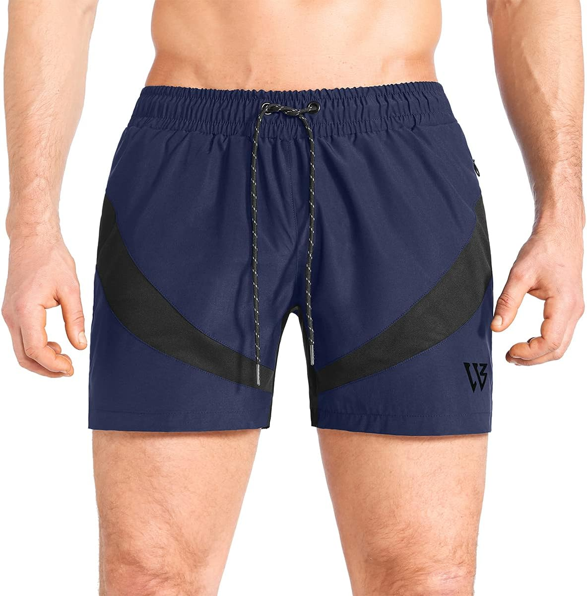 ZENWILL Mens Lightweight Running Sport Shorts Athletic Men Short with Zip Pocket image number 6