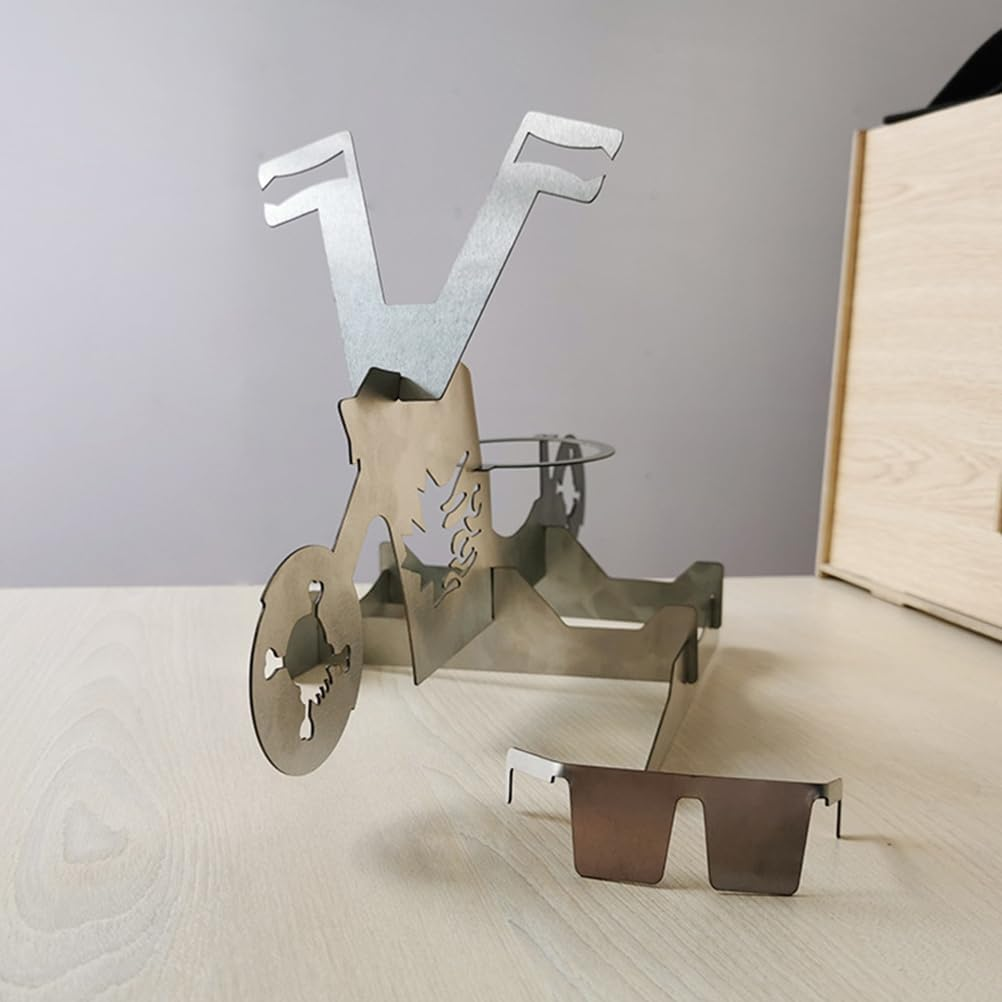 HANABASS Novelty Chicken Holder for Grill Foldable Stainless Steel Roaster Rack Stand for Grill Oven Smoker Whole Chicken Roaster, Silver