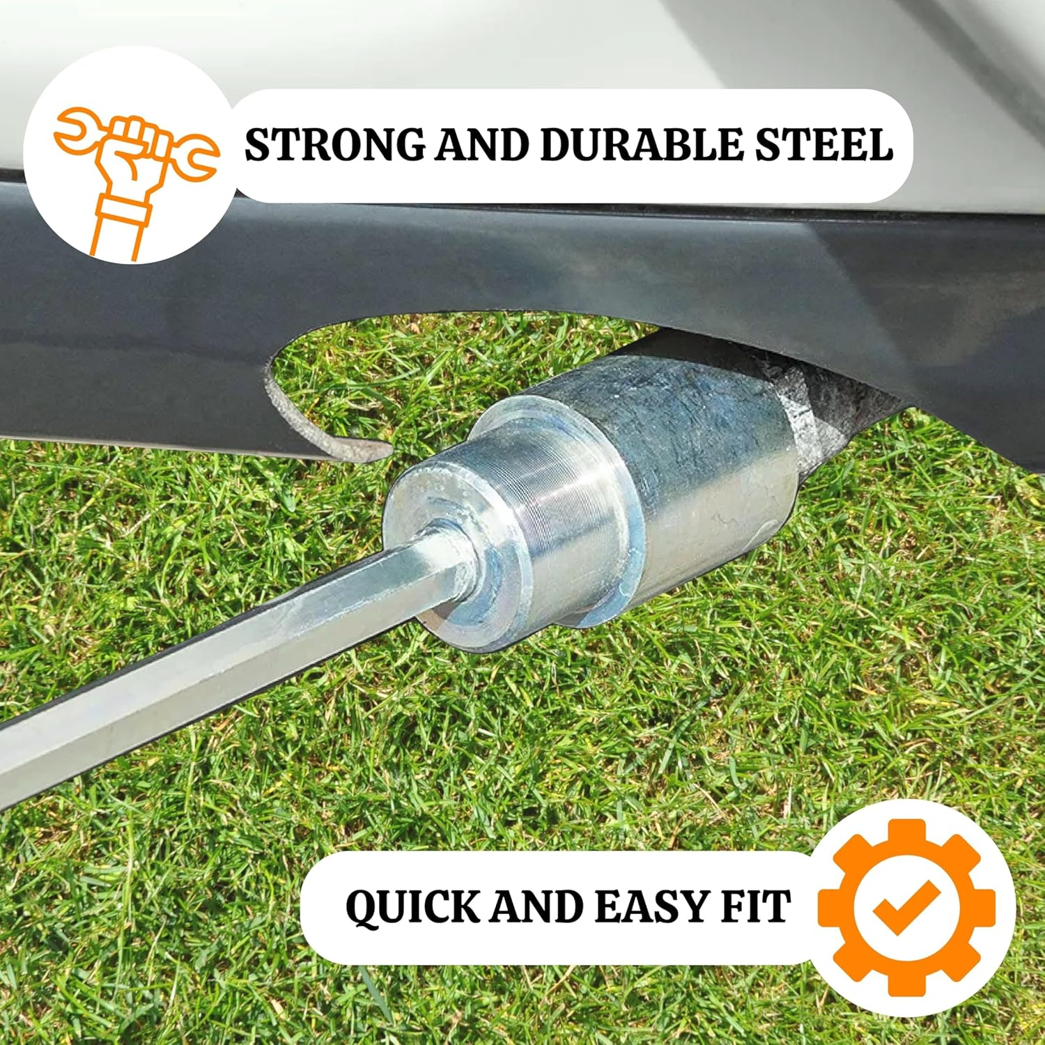 30Cm Caravan Corner Steady Jack Leg Winder Drill Adaptor Attachment, 19Mm Caravan Stand Jack Extension Socket Adapter, 19Mm Socket, 30Cm Hexagonal Shaft, for Caravans and Mobile Homes image number 5