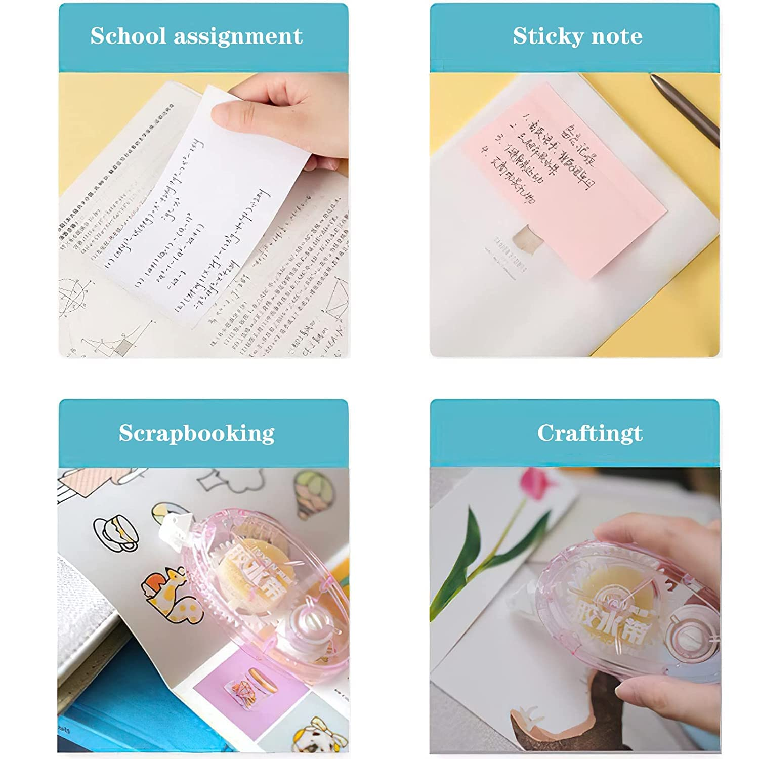 Glue Tape Roller Craft Tape Adhesive Tape, 6Pcs Craft Double Sided Adhesive Tape Scrapbook Runner Tape Roller image number 6