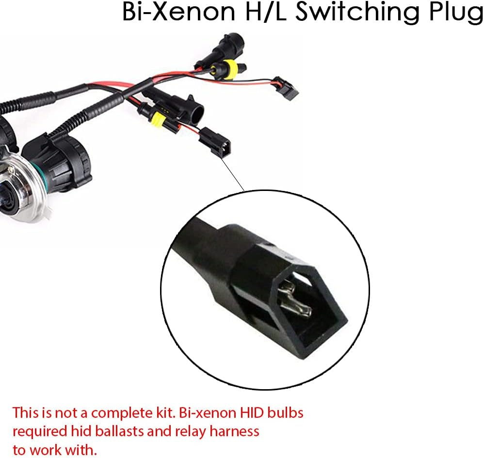 H13 9008 Bi-Xenon HID Bulbs 35W Super Bright Dual Hi/Lo Headlight Bulb Replacement, 8000K Ice Blue, Pack of 2 image number 3