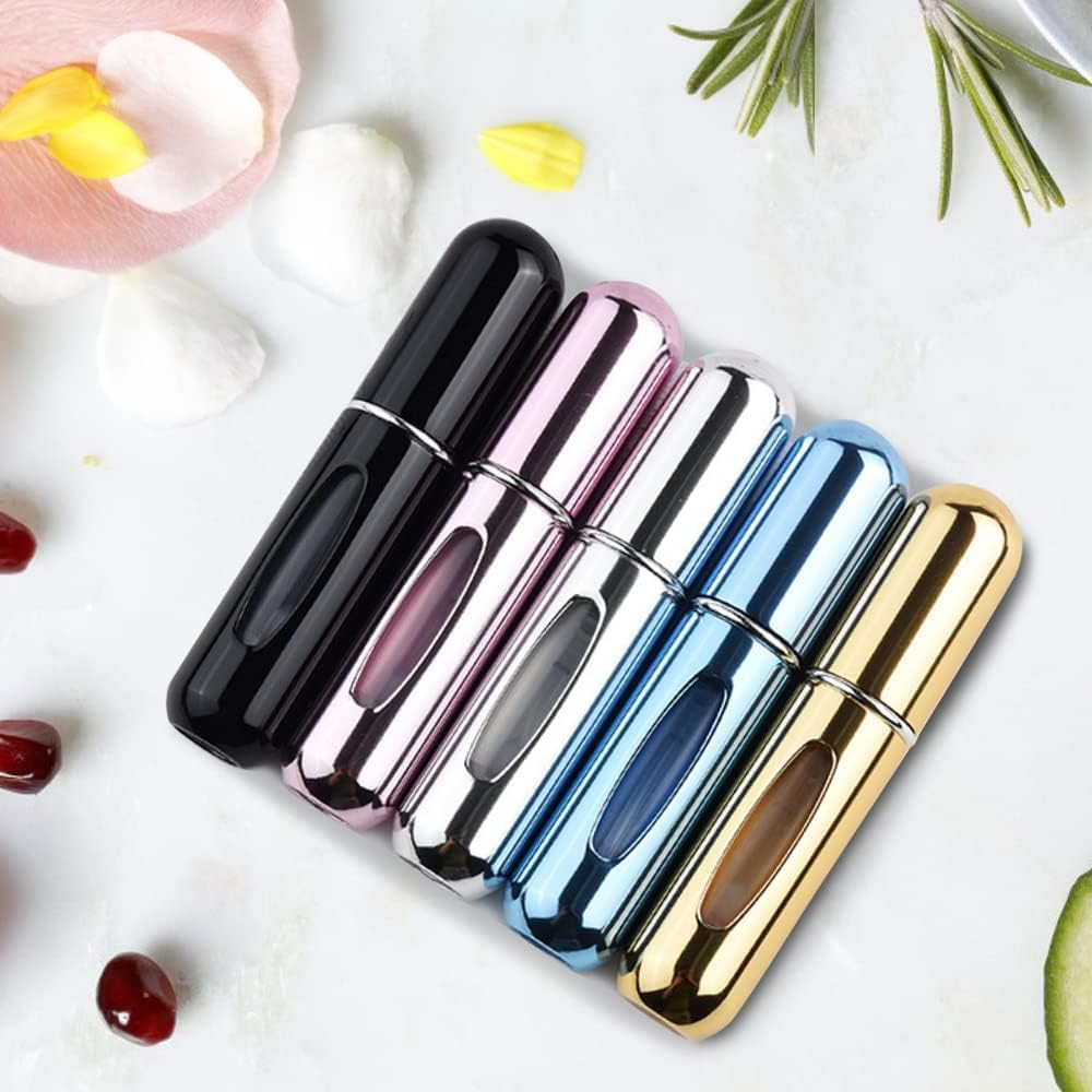 Portable Mini Refillable Perfume, 5Ml Atomizer Perfume Bottle, Refillable Perfume Atomizer Perfume Spray, Scent Pump Case for Traveling and Outgoing (5 Pack) image number 3