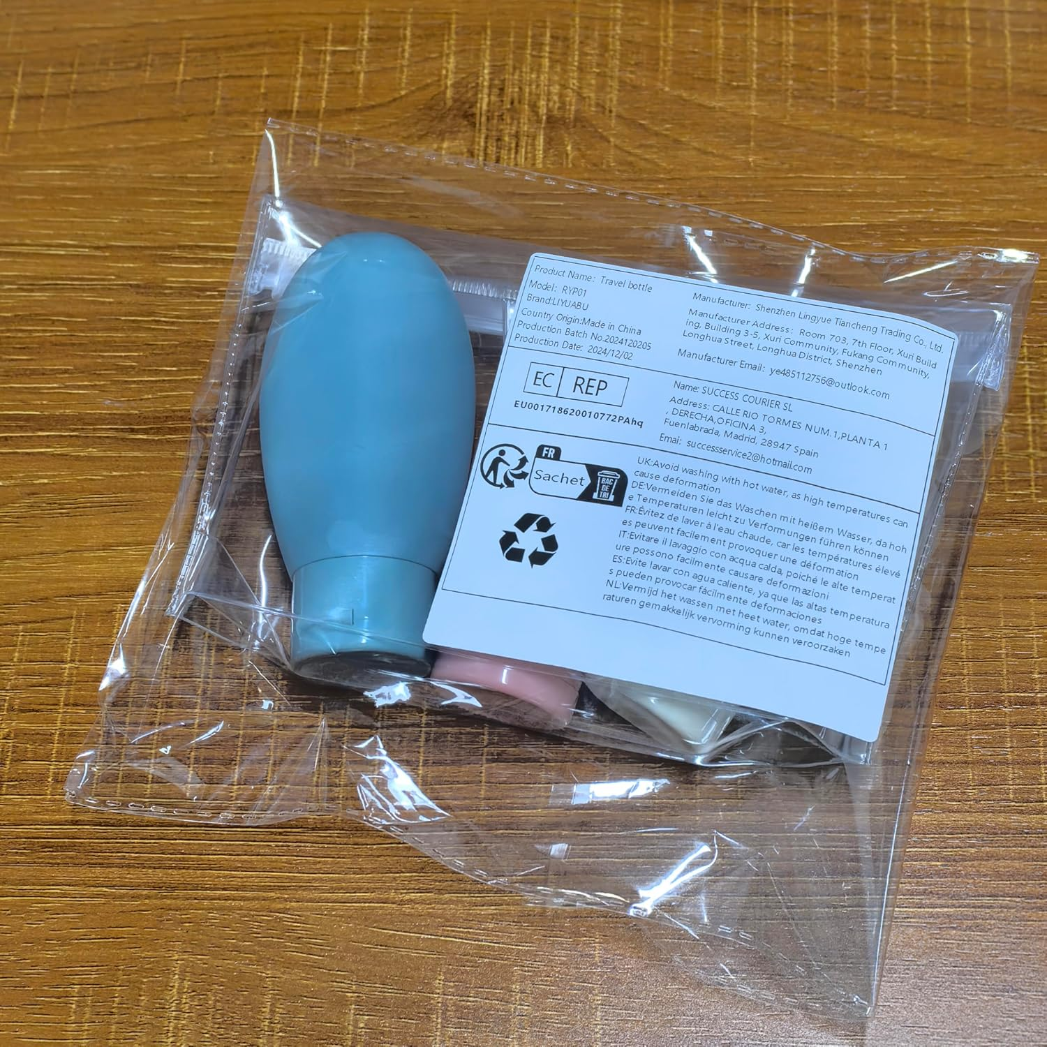 3 Pcs Travel Bottles Set,60Ml Travel Bottles & Containers,Small Mini Empty Plastic Squeeze Bottles for Travel Toiletries,Shampoo and Conditioner with Storage Bag