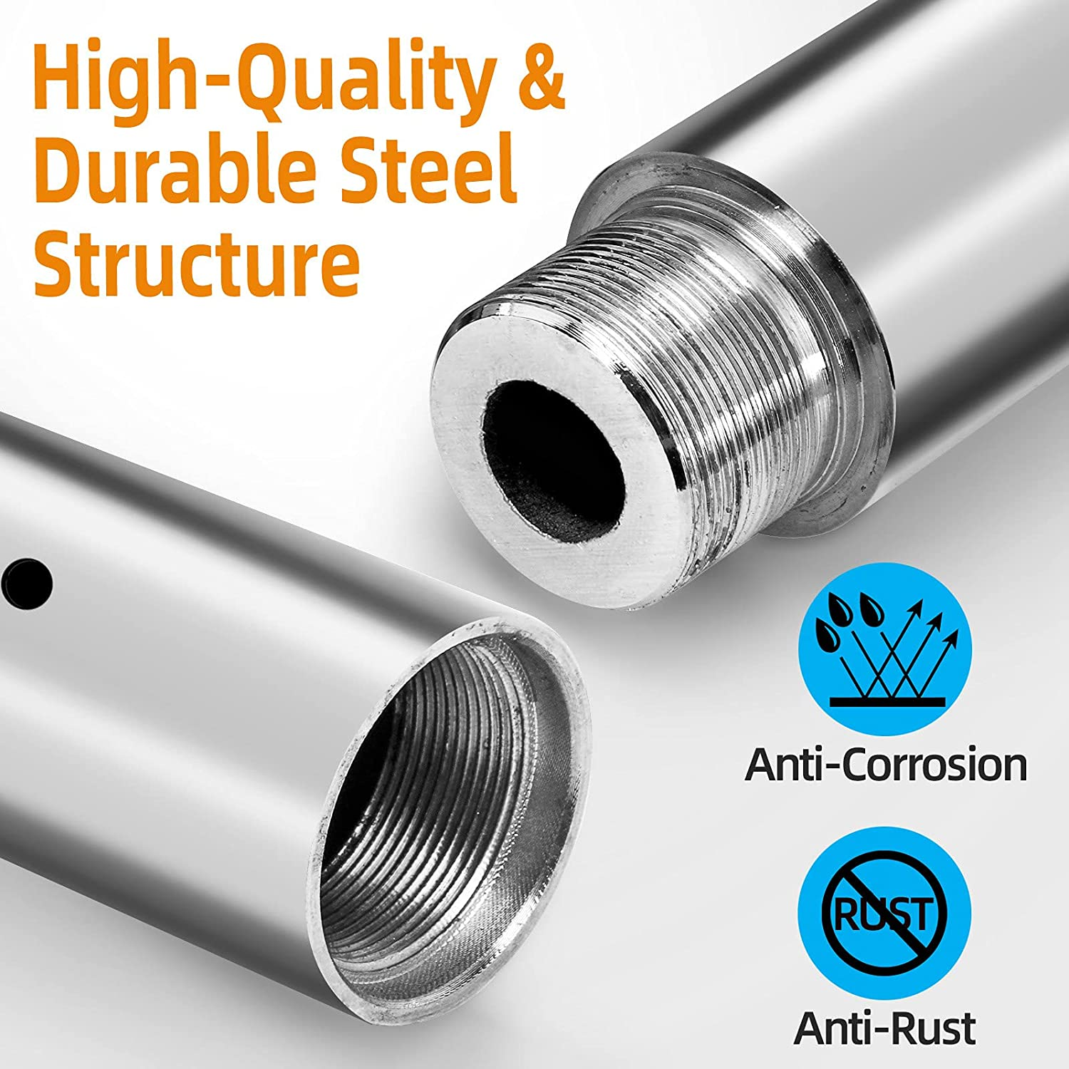 PRIOR FITNESS Premium Dance Pole Removable 45Mm Spinning & Static Dancing Pole Heavy-Duty Steel Pole Dancing Pole, Adjustable Height Professional Grade Excellent for Home Exercise Club Gym