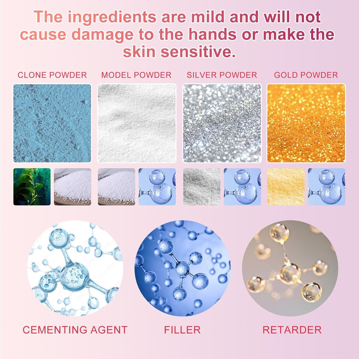 Hand Casting Kit Couples,Hand Statue Casting Supplies - Model Cloning Powder 3D Model Crafts Valentine'S Day Deocr image number 5