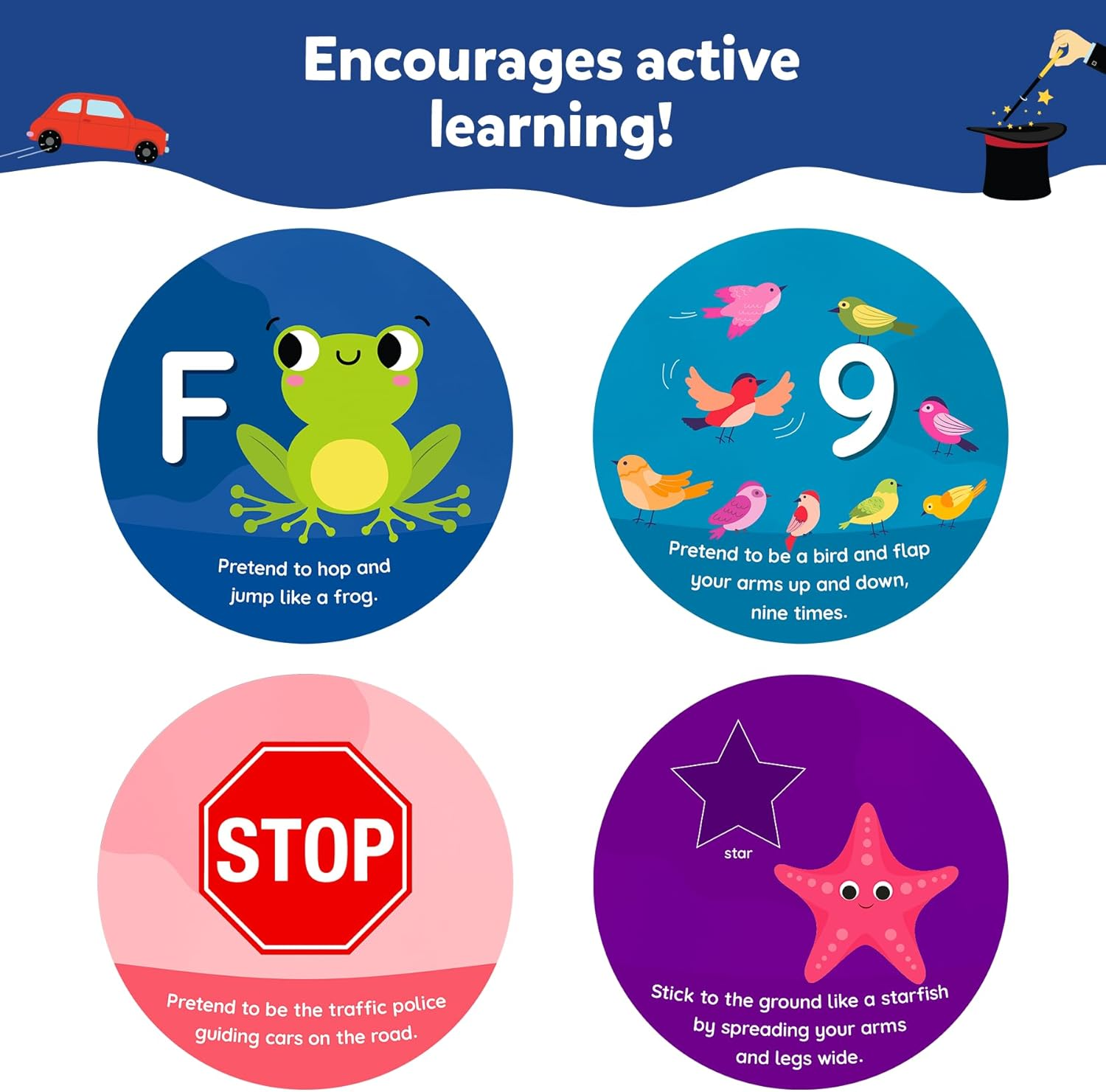 Skillmatics Flash Cards for Toddlers - Jump & Learn Letters, Numbers, Shapes & Colors, Preschool Learning, Travel Toys, Gifts for Kids Ages 2, 3, 4, 5 image number 2