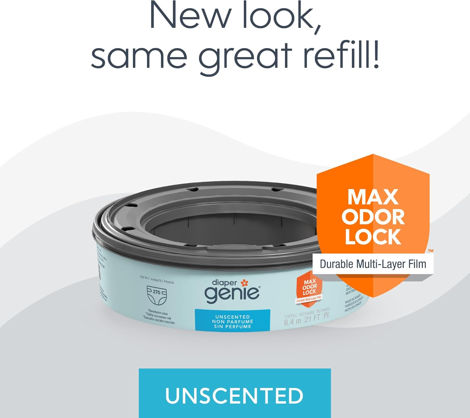 Playtex Nappy Genie Refills for Nappy Genie Nappy Pails - 270 Count (Pack of 3)