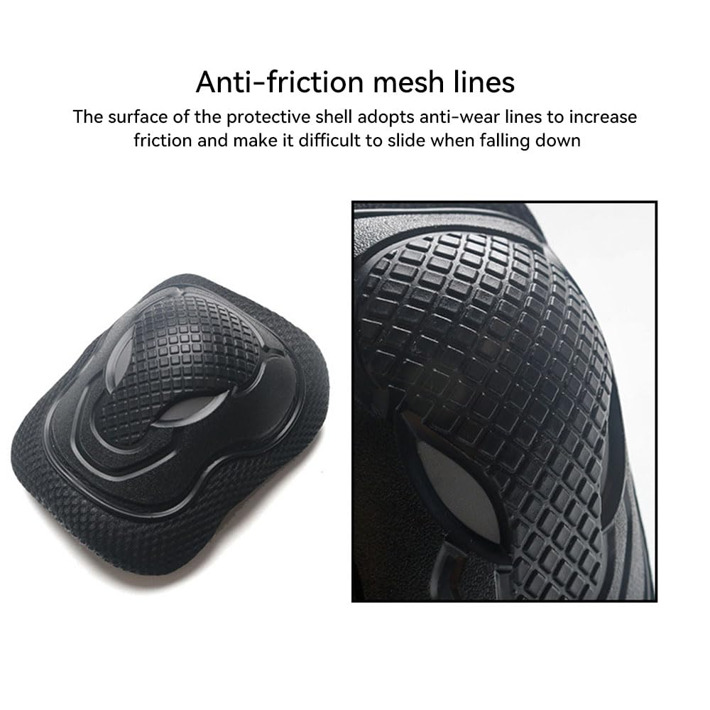 JZS Knee Pads for Kids, Youth Knee Pads and Elbow Pads Set with Wrist Guards 3 in 1 for Skating Cycling Bike Rollerblading Scooter for Boys Girls(Red)