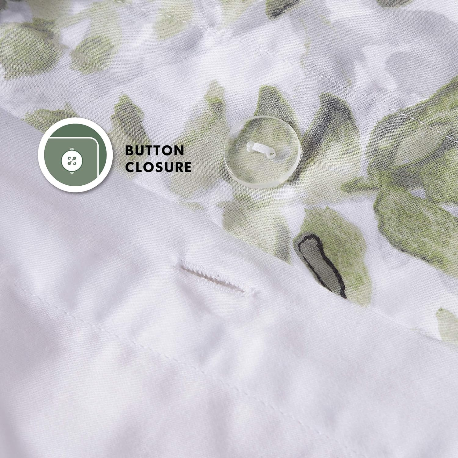 Intelligent Design Reversible 100% Cotton Sateen Duvet-Breathable Comforter Cover,Modern All Season Bedding Set with Sham(Insert Excluded),Judith,Palm Leaf Greenfull/Queen(90"X90")