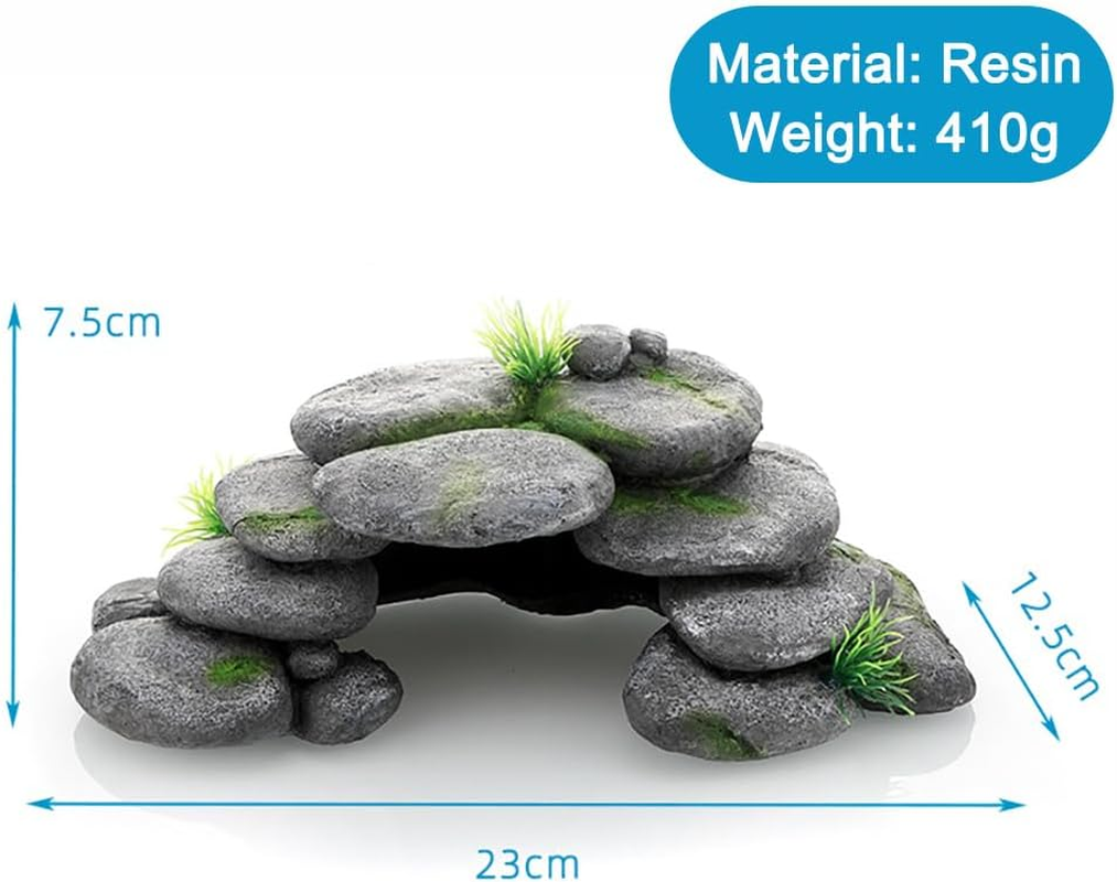 Fish Tank Decorations, Home Tank Accessories, Large Mushroom Rock Cave Ornaments for Fish Hiding and Resting, Reptile House Shelter Decor image number 2