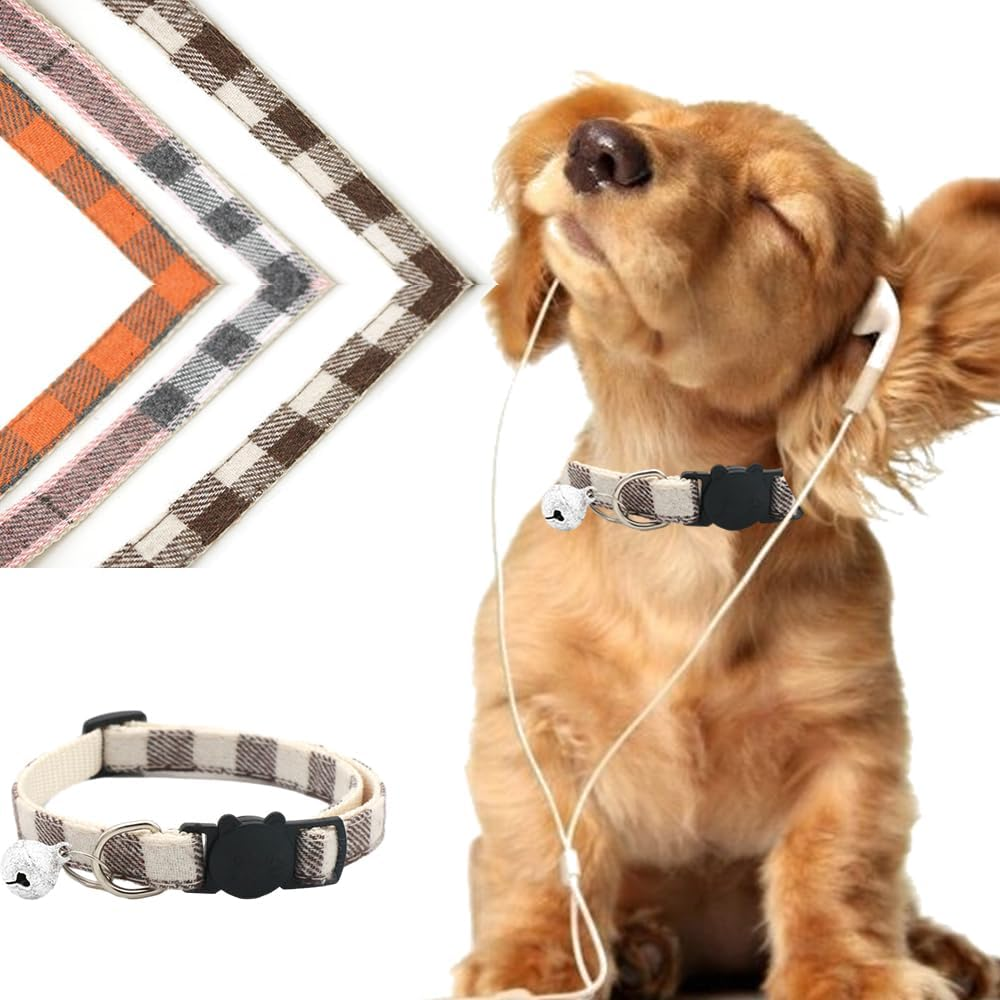 Cat Collar Reflective with Safety Release Breakaway Buckle Kitten Puppy Pet Bell Adjustable Nylon Collar image number 5