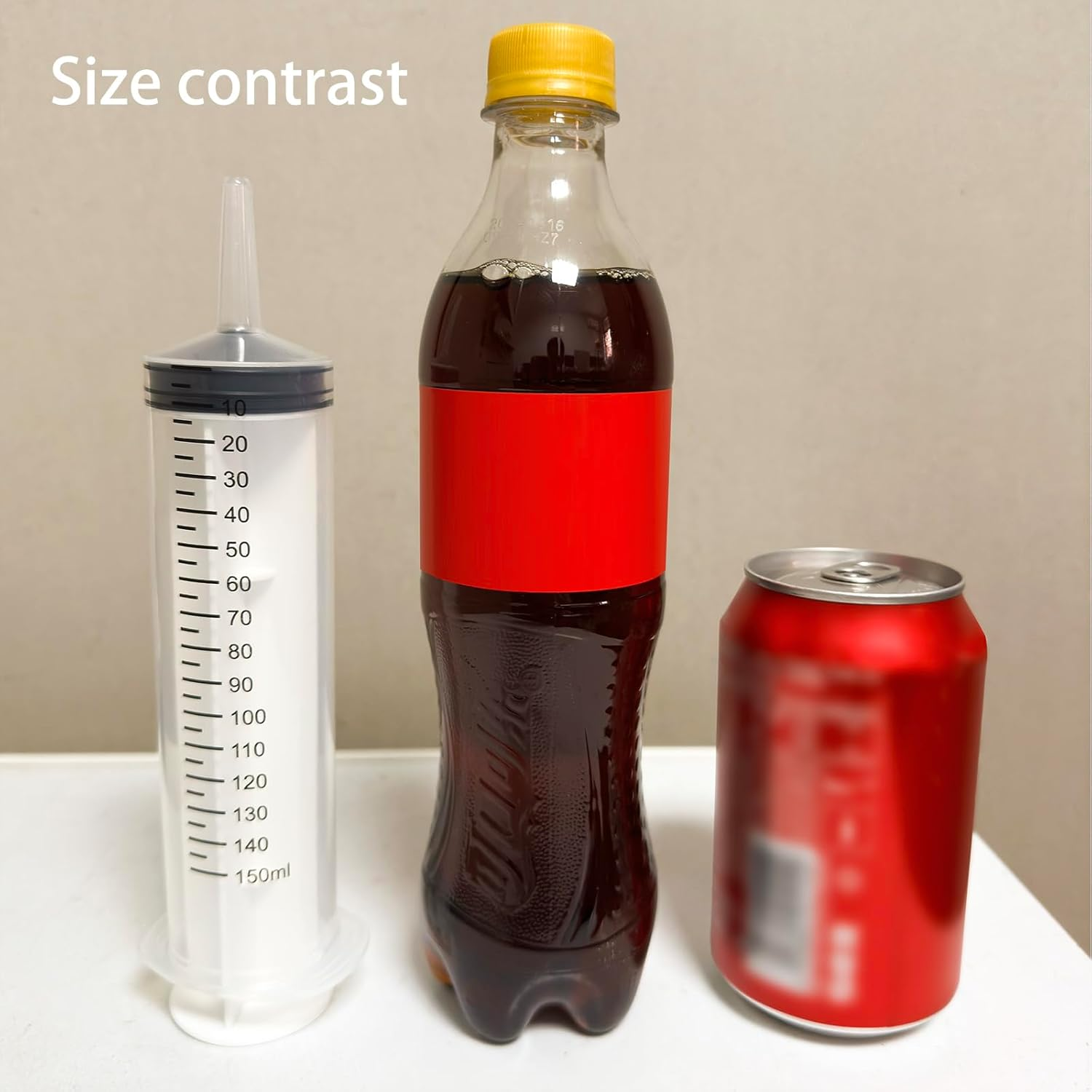 2 Pack 150Ml Large Syringes Big Syringes, Large Garden Syringe for Scientific Labs, Measuring, Watering, Refilling (150 ML) image number 3