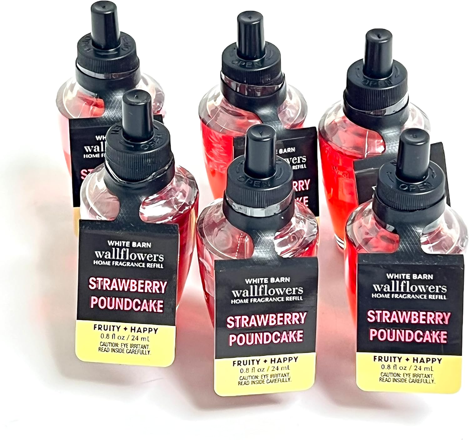 Bath and Body Works 6 Pack Strawberry Pound Cake Wallflowers Fragrance Refill 0.8 Oz. image number 2